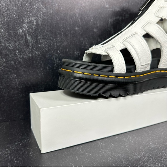 DOC OLSON ZIPPED MILLED NAPPA LEATHER STRAP GLADIATOR SANDALS WOMENS SIZE 8 NEW - Picture 6 of 10